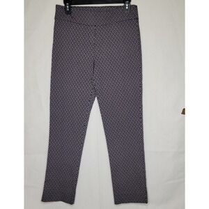 Erica Taylor Womens Geometric Print Pull On Stretch Dress Pants